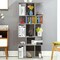 Costway 5 Cubes Ladder Shelf Freestanding Corner Bookshelf Display Rack Bookcase